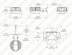LED Dusk To Dawn Area Light - Integrated Photocell - Selectable CCT And Wattage - 36W / 48W / 60W - Up To 7,800 Lumens -Lighting Decoration Store ddal sw3b60