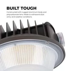 LED Dusk To Dawn Area Light - Integrated Photocell - Selectable CCT And Wattage - 36W / 48W / 60W - Up To 7,800 Lumens -Lighting Decoration Store ddal sw3b60 r1 built tough0