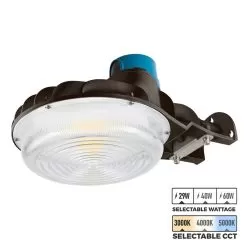 LED Dusk To Dawn Area Light - Included Photocell - Selectable CCT And Wattage - 29W / 40W / 60W - Up To 8,400 Lumens
