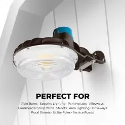 LED Dusk To Dawn Area Light - Included Photocell - Selectable CCT And Wattage - 29W / 40W / 60W - Up To 8,400 Lumens -Lighting Decoration Store ddal sw3b60w br3npt5 am50sperfectfor