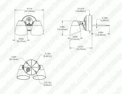 20W Integrated LED Motion Sensor Light - 1,800 Lumens - Adjustable 2 Head Security Light - 4000K - Natural White With White Finish -Lighting Decoration Store dim masl 40k20w fbr1