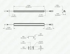 Corner Mount Aluminum LED Light Bar Fixture - 300 Lm/ft. -Lighting Decoration Store dims alb 30k12 raf 12v0