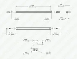 Aluminum LED Light Bar Fixture - Low Profile Surface Mount -Lighting Decoration Store dims alb 30k12 smf 12v