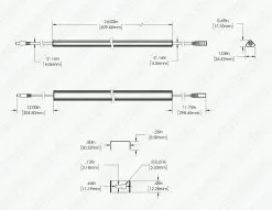 Corner Mount Aluminum LED Light Bar Fixture - 300 Lm/ft. -Lighting Decoration Store dims alb 30k24 raf 12v01