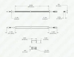 Aluminum LED Light Bar Fixture - Low Profile Surface Mount -Lighting Decoration Store dims alb 30k24 smf 12v