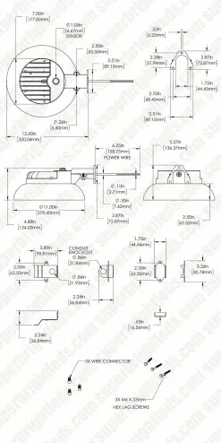 35W LED Dusk To Dawn Area Light - Integrated Photocell - 100W Equivalent - 4,200 Lumens - 3000K / 4000K -Lighting Decoration Store dims drawings ddal 40k35 sbrs