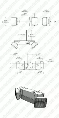 Black Dual-Head LED Emergency Light With Battery Backup - Adjustable Light Heads 13 Black Dual-Head LED Emergency Light With Battery Backup - Adjustable Light Heads -Lighting Decoration Store dims drawings el sw