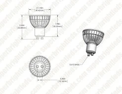 GU10 MiBoxer Wi-Fi Smart LED Bulb - RGB+Tunable White - Smartphone / Alexa / Google Home Assistant Compatible - 4W - 35W Equivalent - 280 Lumens -Lighting Decoration Store dims drawings fut103 1