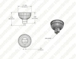 MR16 MiBoxer RGB+Tunable White Smart LED Bulb - 4W - 35W Equivalent - 280 Lumens - Optional RF Remote -Lighting Decoration Store dims drawings fut104 1
