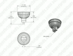 MR16 MiBoxer RGB+Tunable White LED Light Bulb - 4W - 35W Equivalent - 280 Lumens - Light Only -Lighting Decoration Store dims drawings fut104 1