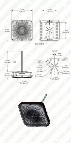 40W LED Parking Garage Canopy Light - 4,800 Lumens - 100W Metal Halide Equivalent - 5000K - Cool White 14 40W LED Parking Garage Canopy Light - 4,800 Lumens - 100W Metal Halide Equivalent - 5000K - Cool White -Lighting Decoration Store dims drawings lcgp 50kc 70w
