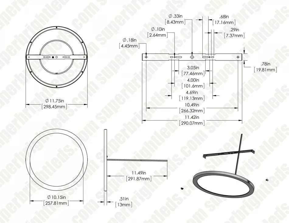 12" LED Downlight - Matte Black Magnetic Trim - 24W Flush Mount Ceiling Light - 125W Incandescent Equivalent - Dimmable - 1,920 Lumens - 3000K / 4000K 4 12" LED Downlight - Matte Black Magnetic Trim - 24W Flush Mount Ceiling Light - 125W Incandescent Equivalent - Dimmable - 1,920 Lumens - 3000K / 4000K - Image 4