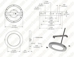 5" LED Downlight - White Magnetic Trim - 6W Flush Mount Ceiling Light - 50W Incandescent Equivalent - Dimmable - 360 Lumens - 3000K / 4000K 6 5" LED Downlight - White Magnetic Trim - 6W Flush Mount Ceiling Light - 50W Incandescent Equivalent - Dimmable - 360 Lumens - 3000K / 4000K -Lighting Decoration Store dims drawings lprm 30k 40k5 6 2