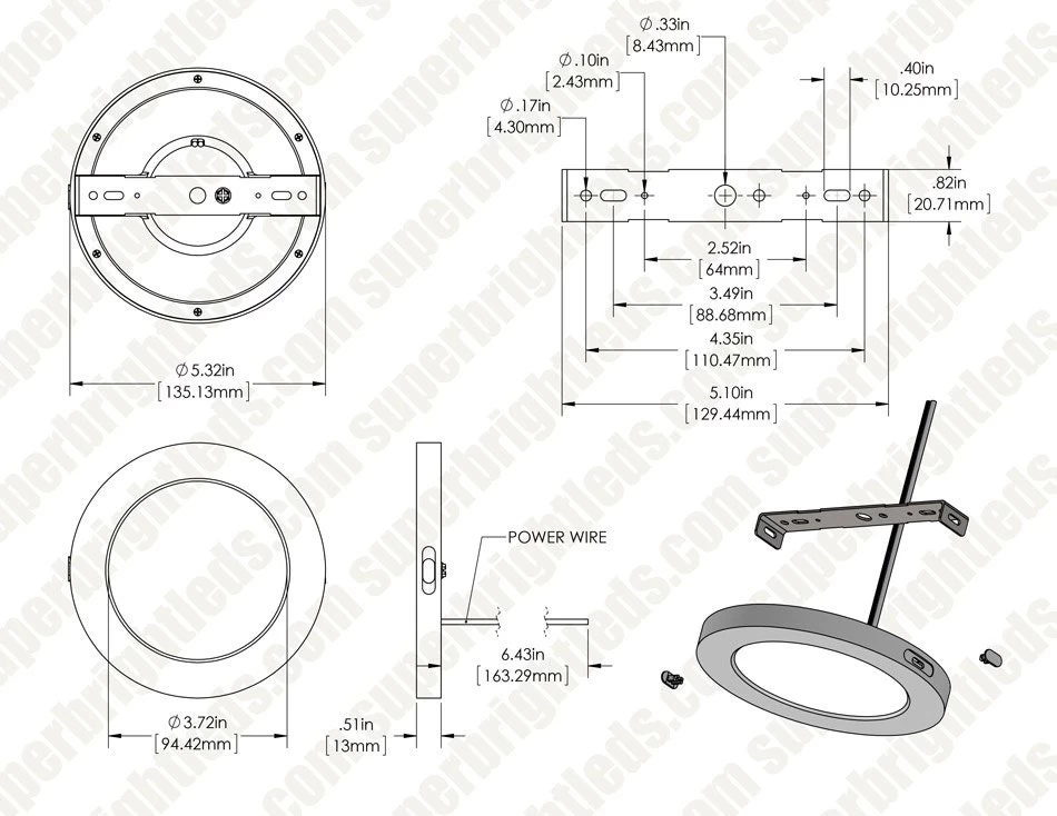 5" LED Downlight - White Magnetic Trim - 6W Flush Mount Ceiling Light - 50W Incandescent Equivalent - Dimmable - 360 Lumens - 3000K / 4000K 3 5" LED Downlight - White Magnetic Trim - 6W Flush Mount Ceiling Light - 50W Incandescent Equivalent - Dimmable - 360 Lumens - 3000K / 4000K - Image 3
