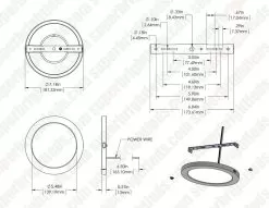 7" LED Downlight - White Magnetic Trim - 12W Flush Mount Ceiling Light - 75W Incandescent Equivalent - Dimmable - 960 Lumens - 3000K / 4000K -Lighting Decoration Store dims drawings lprm 30k 40k7 12