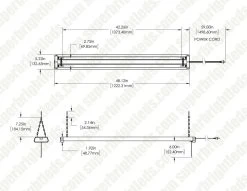 42W Linkable LED Shop Light - 4’ - LED Garage Light With Pull Chain - 4500 Lumens - 5000K/4000K -Lighting Decoration Store dims drawings sllp 40k4 42 upadated dims