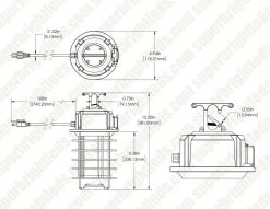 120W LED Temporary High Bay - Linkable LED Area Work Light Fixture - 400W Equivalent - 15000 Lumens - 5000K - 5000K Cool White -Lighting Decoration Store dims drawings tjsl 50k120w assembly0