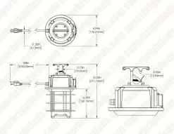 60W LED Temporary High Bay - Linkable LED Area Work Light Fixture - 250W Equivalent - 7500 Lumens - 5000K Cool White -Lighting Decoration Store dims drawings tjsl 50k60w assembly0