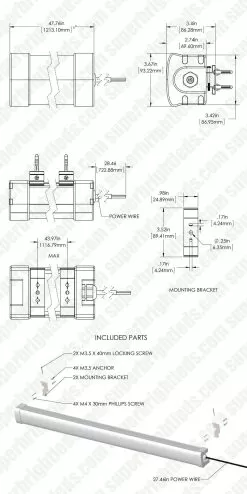50W Vapor Tight LED Strip Light - 4' Long - 6,100 Lumens - 4000K/5000K 30 50W Vapor Tight LED Strip Light - 4' Long - 6,100 Lumens - 4000K/5000K -Lighting Decoration Store dims drawings tplf 40k4 50