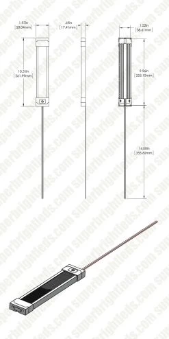 Linear LED Task Light With Touch Switch - Under-Cabinet LED Light Fixture -Lighting Decoration Store dims drawings tsl 40k210