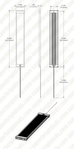 Linear LED Task Light With Touch Switch - Under-Cabinet LED Light Fixture -Lighting Decoration Store dims drawings tsl 40k426