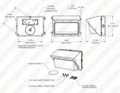 40W LED Wall Pack - 175W Metal Halide Equivalent - White - Glass Lens - 4000 Lumens - 5000K - Cool White With White Finish 15 40W LED Wall Pack - 175W Metal Halide Equivalent - White - Glass Lens - 4000 Lumens - 5000K - Cool White With White Finish -Lighting Decoration Store dims drawings wpg 50k100w s w