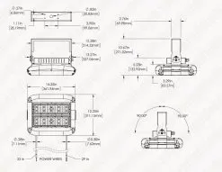 150W LED High Power Area Flood Light - 400W Equivalent - 21,000 Lumens - Cool White -Lighting Decoration Store dims hpal2 50k100 90