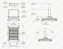 300W LED High Power Area Flood Light - 1000W Equivalent - 42,000 Lumens - Cool White -Lighting Decoration Store dims hpal2 50k300 90