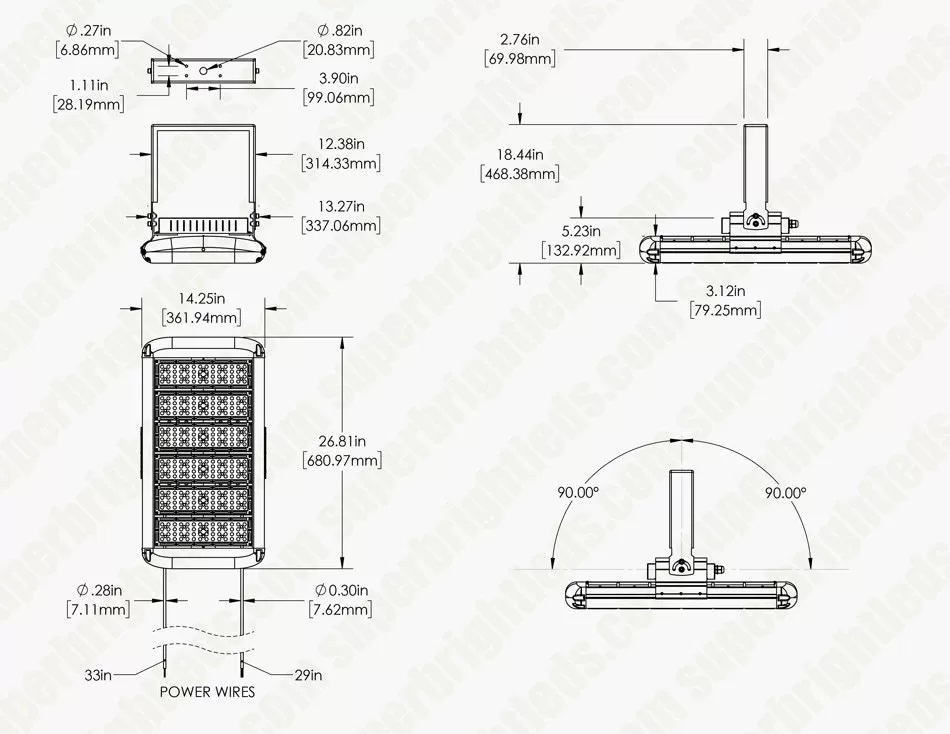 450W LED High Power Area Flood Light - 1000W Equivalent - 63,000 Lumens - Cool White 12 450W LED High Power Area Flood Light - 1000W Equivalent - 63,000 Lumens - Cool White - Image 12