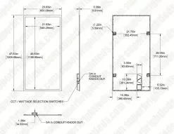 2x4 LED Panel Light - Field Selectable - Color Temperature 3500K/4000K/5000K - Wattage 30W/35W/45W -Lighting Decoration Store dims lpd 24 sw3c sp3b0