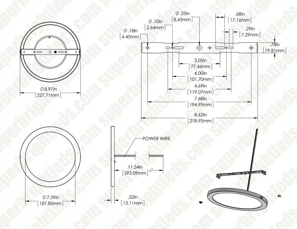 9" LED Downlight - White Magnetic Trim - 18W Flush Mount Ceiling Light - 100W Incandescent Equivalent - Dimmable - 1,440 Lumens - Warm 3000K 4 9" LED Downlight - White Magnetic Trim - 18W Flush Mount Ceiling Light - 100W Incandescent Equivalent - Dimmable - 1,440 Lumens - Warm 3000K - Image 4