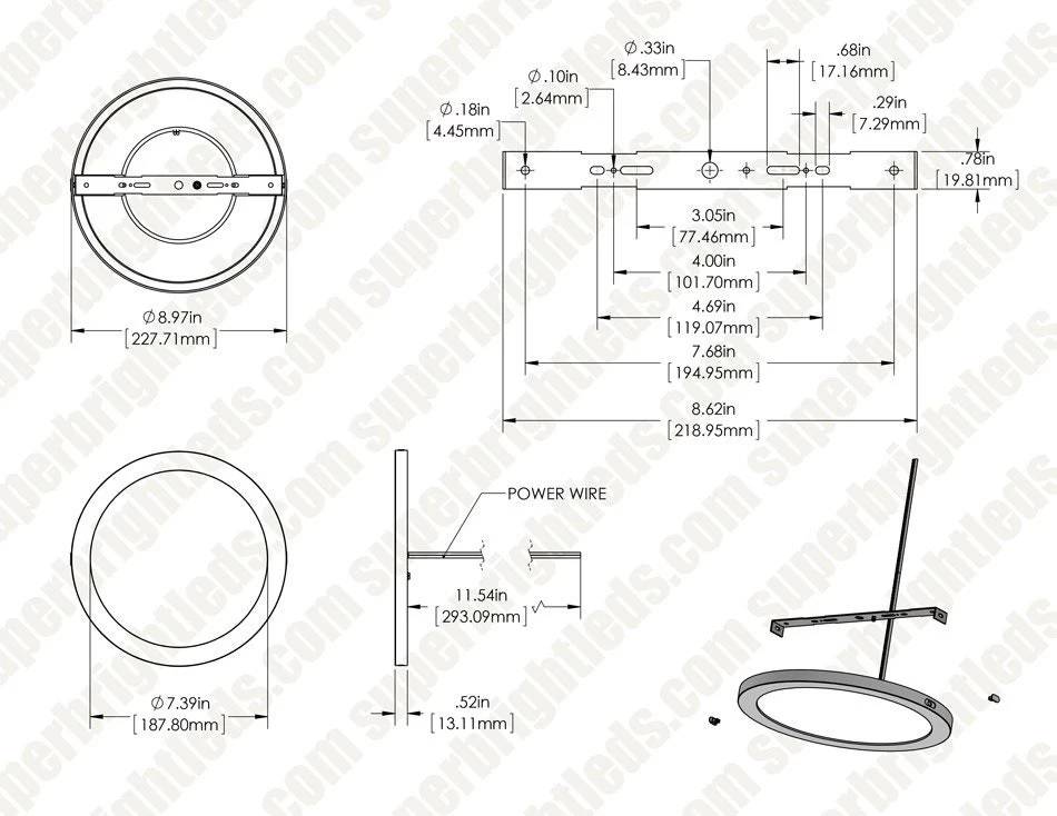 9" LED Downlight - Chrome Magnetic Trim - 18W Flush Mount Ceiling Light - 100W Incandescent Equivalent - Dimmable - 1,440 Lumens - 3000K / 4000K 5 9" LED Downlight - Chrome Magnetic Trim - 18W Flush Mount Ceiling Light - 100W Incandescent Equivalent - Dimmable - 1,440 Lumens - 3000K / 4000K - Image 5