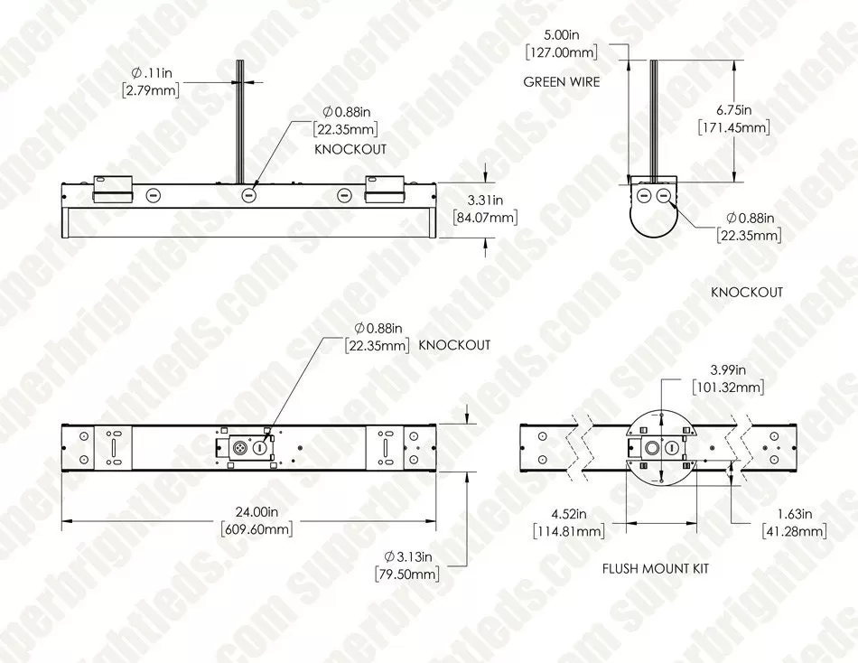 20W LED Strip Light Fixture - LED Shop Light - 2' Long - 2600 Lumens - 4000K/5000K - Cool White 6 20W LED Strip Light Fixture - LED Shop Light - 2' Long - 2600 Lumens - 4000K/5000K - Cool White - Image 6