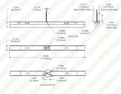 40W LED Strip Light Fixture - LED Shop Light - 4' Long - 5200 Lumens -Lighting Decoration Store dims lsfd 50k4 4001