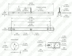 40W Selectable CCT Strip Light Fixture - LED Shop Light - 4' Long - 5400 Lumens - 3500K/4000K/5000K - LSFD-SW3C40W-H -Lighting Decoration Store dims lsfd sw3c40w h01