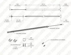 Linkable LED Under Cabinet Light Bar - Seamless Connection - 20 Inch - Natural White -Lighting Decoration Store dims lslb nw20 v2