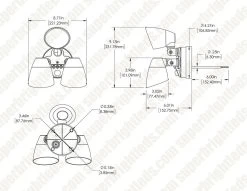 30W Integrated LED Motion Sensor Light - 2,700 Lumens - Adjustable 3 Head Security Light - 4000K - Natural White With Bronze Finish 23 30W Integrated LED Motion Sensor Light - 2,700 Lumens - Adjustable 3 Head Security Light - 4000K - Natural White With Bronze Finish -Lighting Decoration Store dims masl 40k20w fwh1