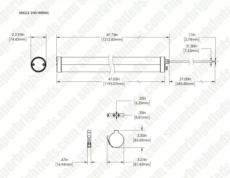 36W 4FT LED Washdown Light Fixture Tube - NSF Certified - Linkable - 5040 Lumens - 4000K - Single End 10 36W 4FT LED Washdown Light Fixture Tube - NSF Certified - Linkable - 5040 Lumens - 4000K - Single End - Image 10