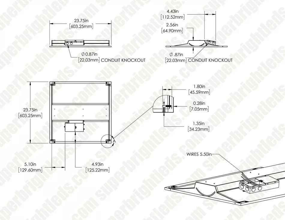 2x2 Recessed LED Steel Troffer Light - 40W - 5300 Lumen - Dimmable - 2 Pack - 4000K - Natural White 6 2x2 Recessed LED Steel Troffer Light - 40W - 5300 Lumen - Dimmable - 2 Pack - 4000K - Natural White - Image 6