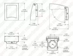75W Adjustable Full Cutoff LED Wall Pack - 9750 Lumens - 320W MH Equivalent - 5000K/3000K -Lighting Decoration Store dims wpa 30k75 w