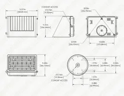 150W Selectable CCT Full Cutoff LED Wall Pack - Bypassable Photocell - 18000 Lumens - 1000W MH Equivalent - WPFCCT-SW3B150-ST3-BRP 15 150W Selectable CCT Full Cutoff LED Wall Pack - Bypassable Photocell - 18000 Lumens - 1000W MH Equivalent - WPFCCT-SW3B150-ST3-BRP -Lighting Decoration Store dims wpfcct sw3b120 st3 brp