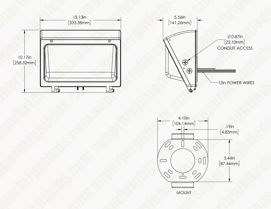 60W LED Wall Pack - 7800 Lumens - Glass Lens - 320W MH Equivalent - 5000K - Cool White 8 60W LED Wall Pack - 7800 Lumens - Glass Lens - 320W MH Equivalent - 5000K - Cool White - Image 8