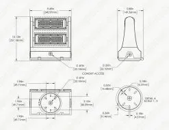 80W Rotatable LED Wall Pack - Integrated Photocell - 11200 Lumens - 250W MH Equivalent - 4000K / 5000K -Lighting Decoration Store dims wpr2 50k120 fst1 brp 1