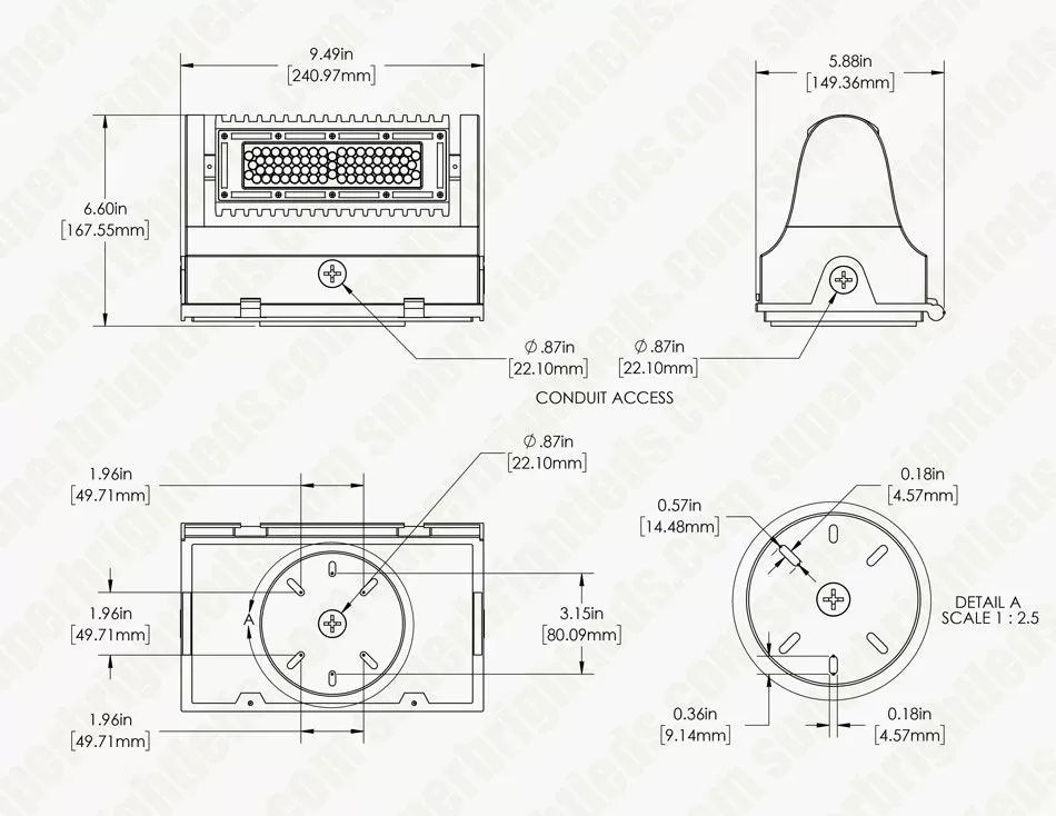 40W Rotatable LED Wall Pack - Bypassable Photocell - 5800 Lumens - 175W MH Equivalent - 4000K / 5000K 10 40W Rotatable LED Wall Pack - Bypassable Photocell - 5800 Lumens - 175W MH Equivalent - 4000K / 5000K - Image 10