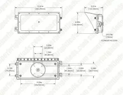 40W Semi Cutoff LED Wall Pack - 4400 Lumens - 175W MH Equivalent - Cool White 17 40W Semi Cutoff LED Wall Pack - 4400 Lumens - 175W MH Equivalent - Cool White -Lighting Decoration Store dims wpsc2 50k40