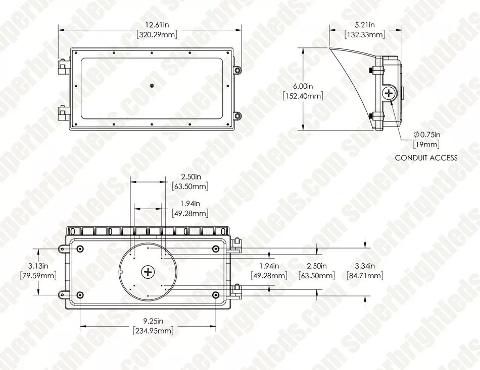 40W Semi Cutoff LED Wall Pack - 4400 Lumens - 175W MH Equivalent - Cool White 9 40W Semi Cutoff LED Wall Pack - 4400 Lumens - 175W MH Equivalent - Cool White - Image 9