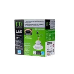 ETi 4" Selectable CCT LED Recessed Downlight With Nightlight Trim - 10W Retrofit Ceiling Light - Dimmable - 625 Lumens -Lighting Decoration Store dl 4 625 907 sv d box