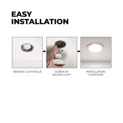 ETi 4" Selectable CCT LED Recessed Downlight With Nightlight Trim - 10W Retrofit Ceiling Light - Dimmable - 625 Lumens -Lighting Decoration Store dl 4 625 907 sv d install