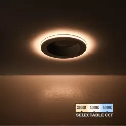 ETi 4" Selectable CCT LED Recessed Downlight With Nightlight Trim - 10W Retrofit Ceiling Light - Dimmable - 625 Lumens