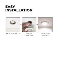 ETi 6" Selectable CCT LED Recessed Downlight With Nightlight Trim - 10W Retrofit Ceiling Light - Dimmable - 670 Lumens -Lighting Decoration Store dl 6 67 907 sv d install